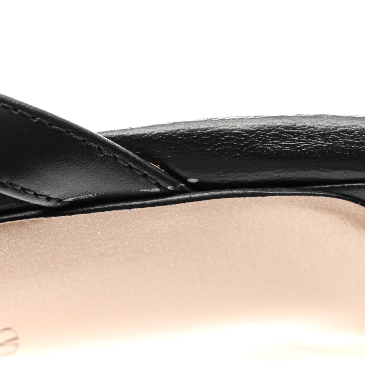 Calfskin Nappa Rockstud 60mm Slide Sandals 37 Black