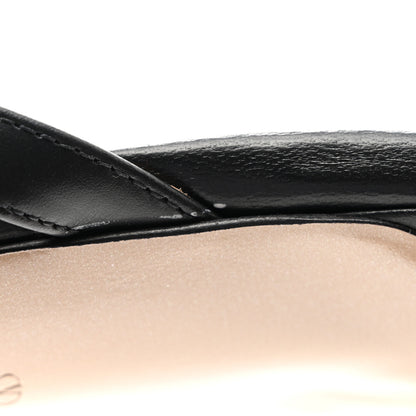 Valentino Garavani Calfskin Nappa Rockstud 60mm Slide Sandals 37 Black 9 of 10
