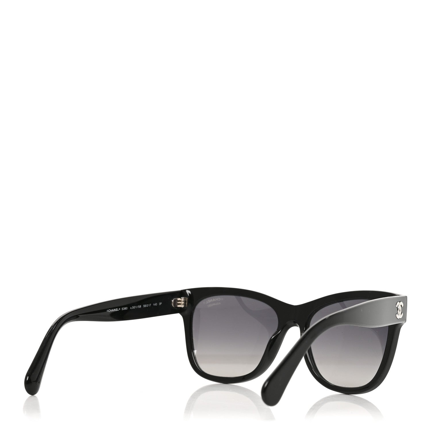 Chanel Acetate Square CC Sunglasses 5380 Black 4 of 6