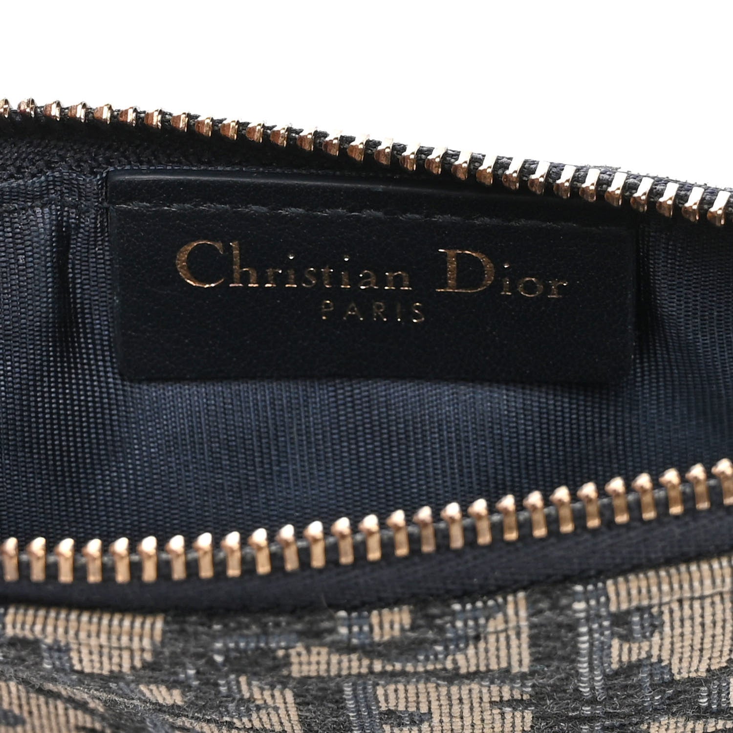 Christian Dior Oblique Saddle Chain Long Wallet Blue 8 of 13