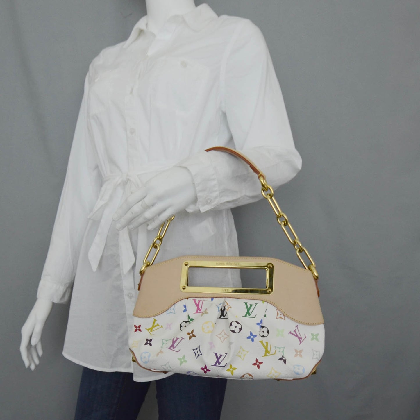 Monogram Multicolor Judy PM White