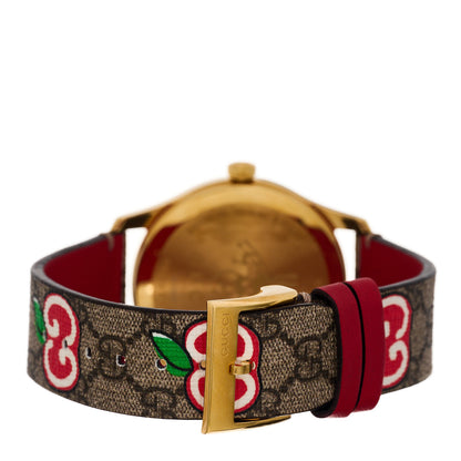 Gucci Stainless Steel Canvas 38mm G-Timeless Chinese Valentine's GG Apple Quartz Watch Brown 3 of 5