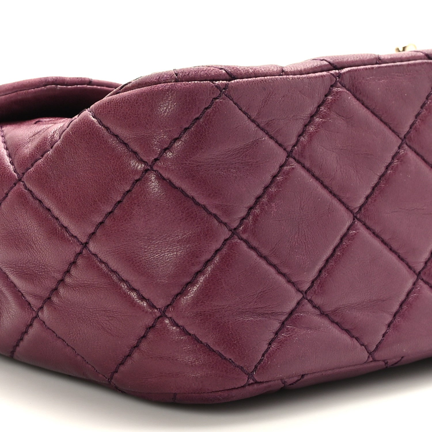 Chanel Lambskin Quilted Jumbo Single Flap Purple 8 of 9