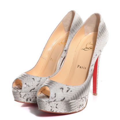 Christian Louboutin Watersnake Banane 140 Pumps 37 Roccia 3 of 7