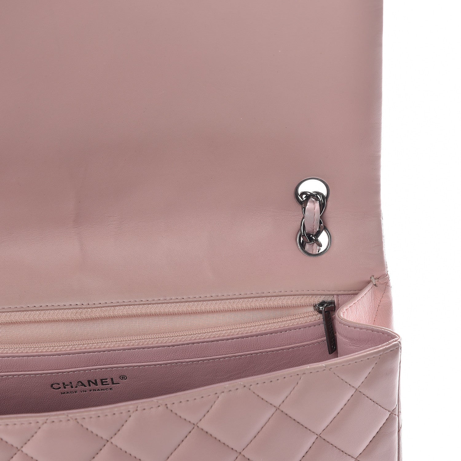 Chanel Lambskin Quilted Maxi Single Flap Pink 9 of 19