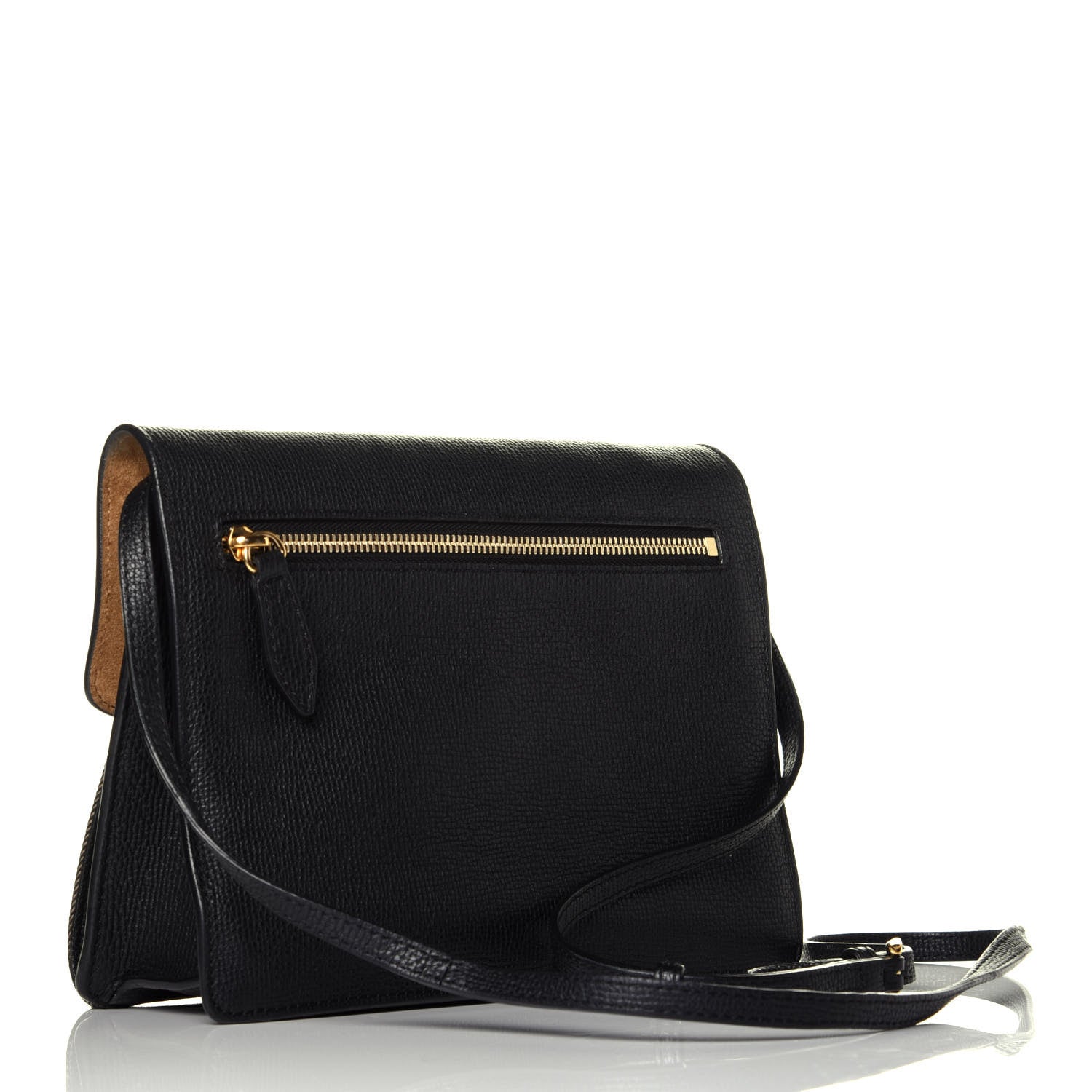 Burberry Derby Calfskin House Check Small Macken Crossbody Bag Black 3 of 10