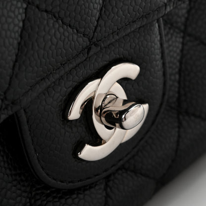 Chanel Caviar Quilted Medium Double Flap Black 12 of 14