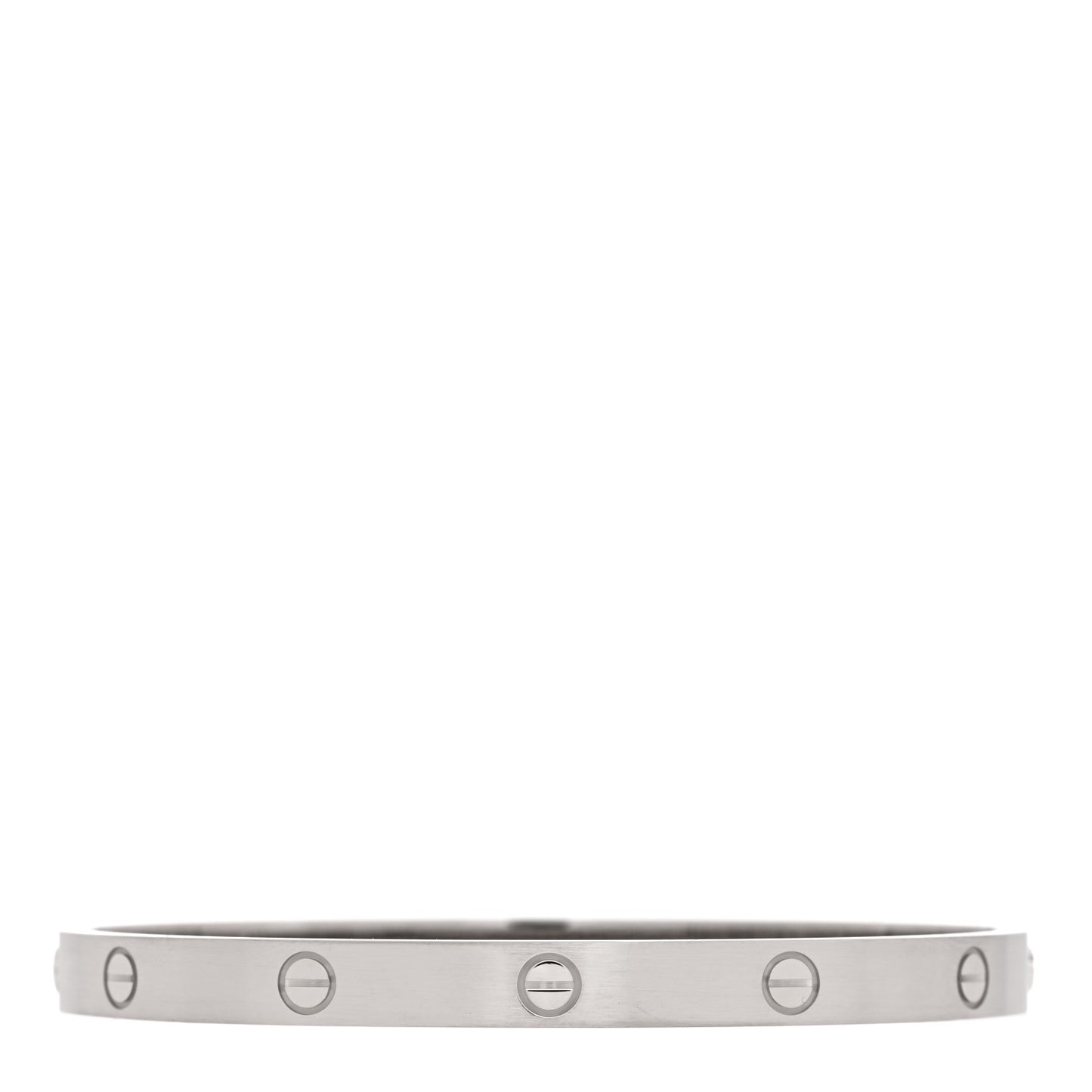 18K White Gold Brushed Finish LOVE Bracelet 20