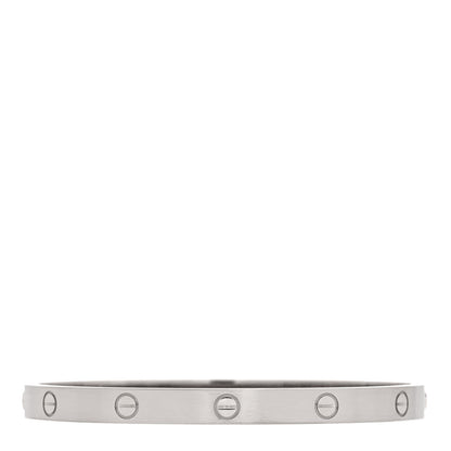 Cartier 18K White Gold Brushed Finish LOVE Bracelet 20 2 of 8
