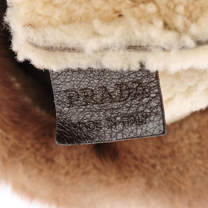 Prada Mink Suede Large Merinos Scamosciato Tote Fango 8 of 10