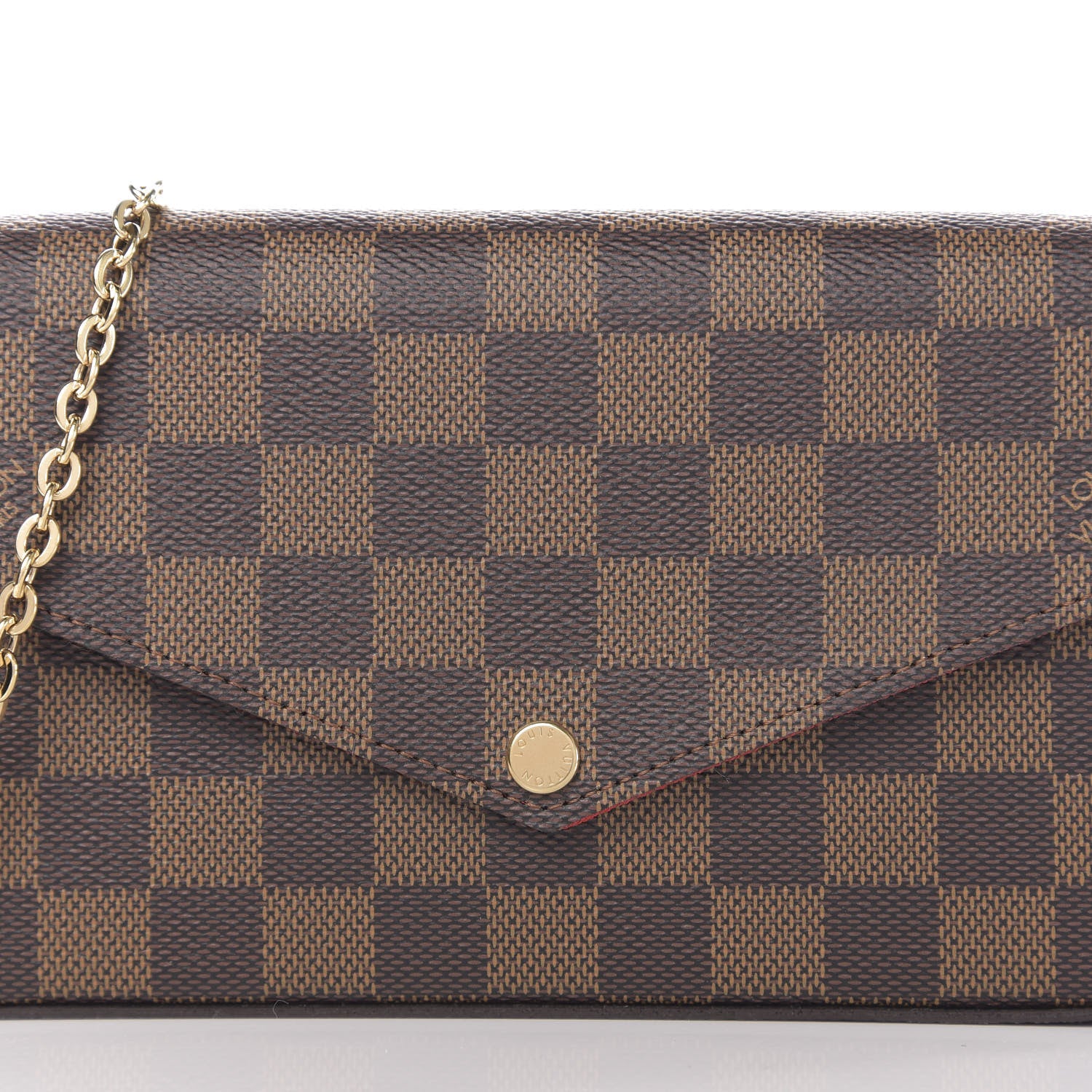 Louis Vuitton Damier Ebene Pochette Felicie Chain Wallet 18 of 18