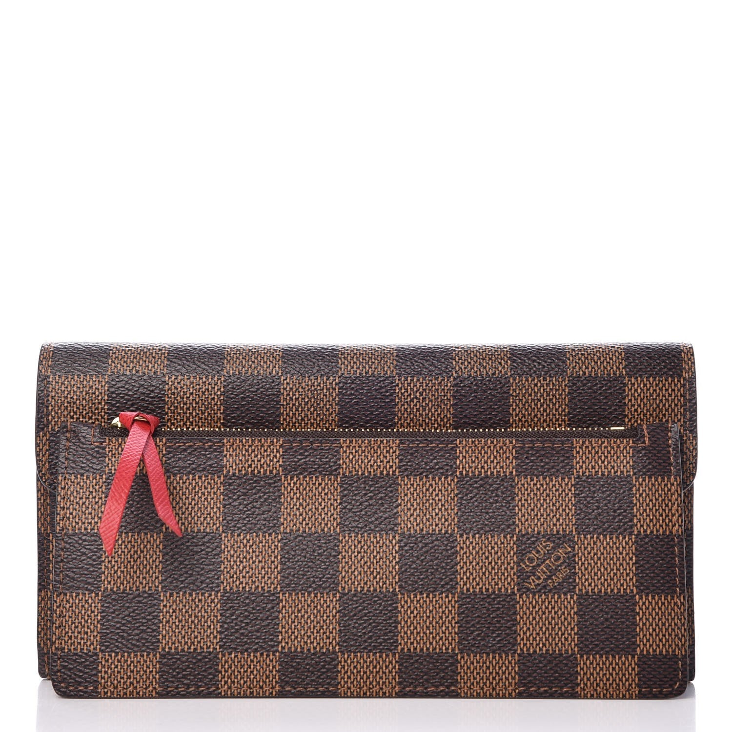 Louis Vuitton Damier Ebene Josephine Wallet Red 3 of 9