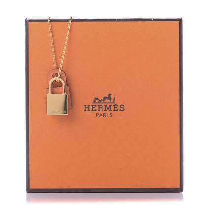 Hermes Swift Small O'Kelly Pendant Necklace Orange 7 of 7