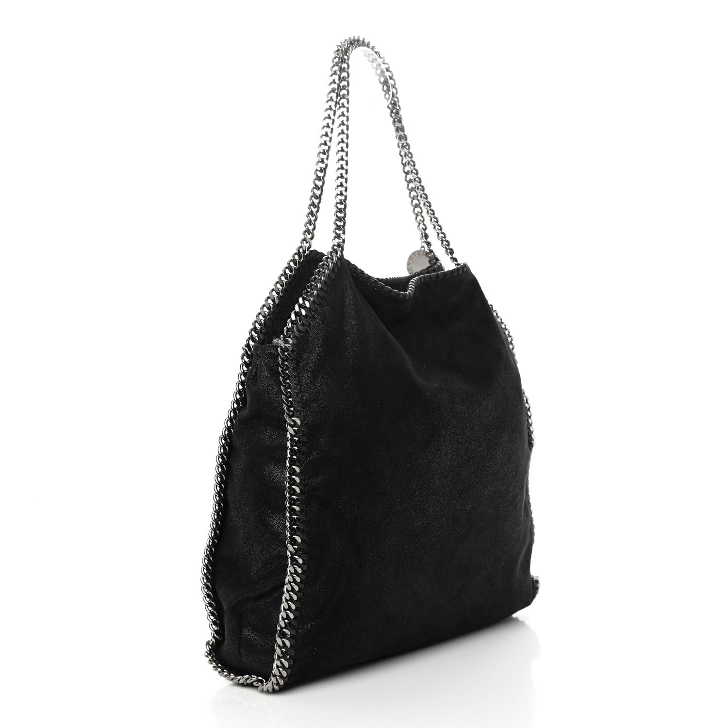 Stella McCartney Metallic Shaggy Deer Big Falabella Tote Black 4 of 11