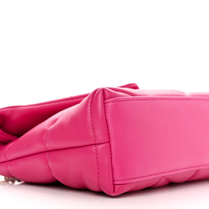 Saint Laurent Lambskin Quilted Toy Loulou Puffer Monogram Chain Satchel Bubblegum 9 of 11