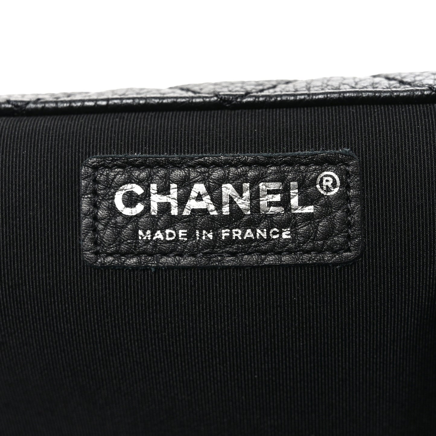Grained Calfskin Quilted XXL Travel Flap Bag Black Black