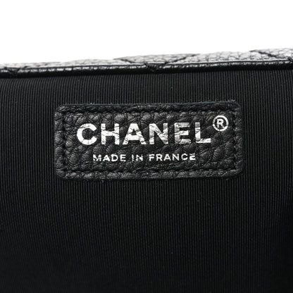 Chanel Grained Calfskin Quilted XXL Travel Flap Bag Black Black 6 of 10