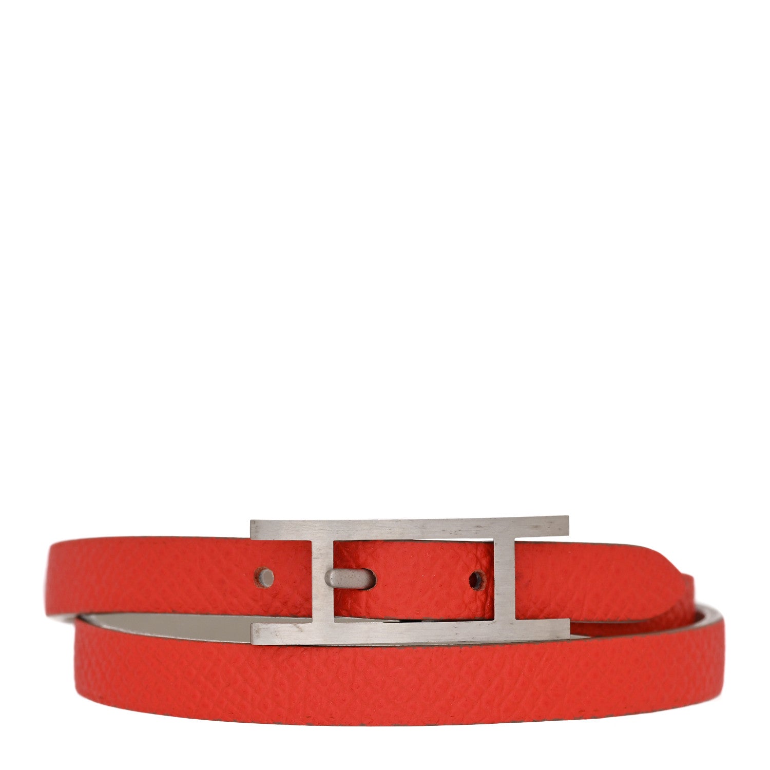Hermes Epsom Swift Behapi Double Tour Bracelet XS Capucine Craie 1 of 5