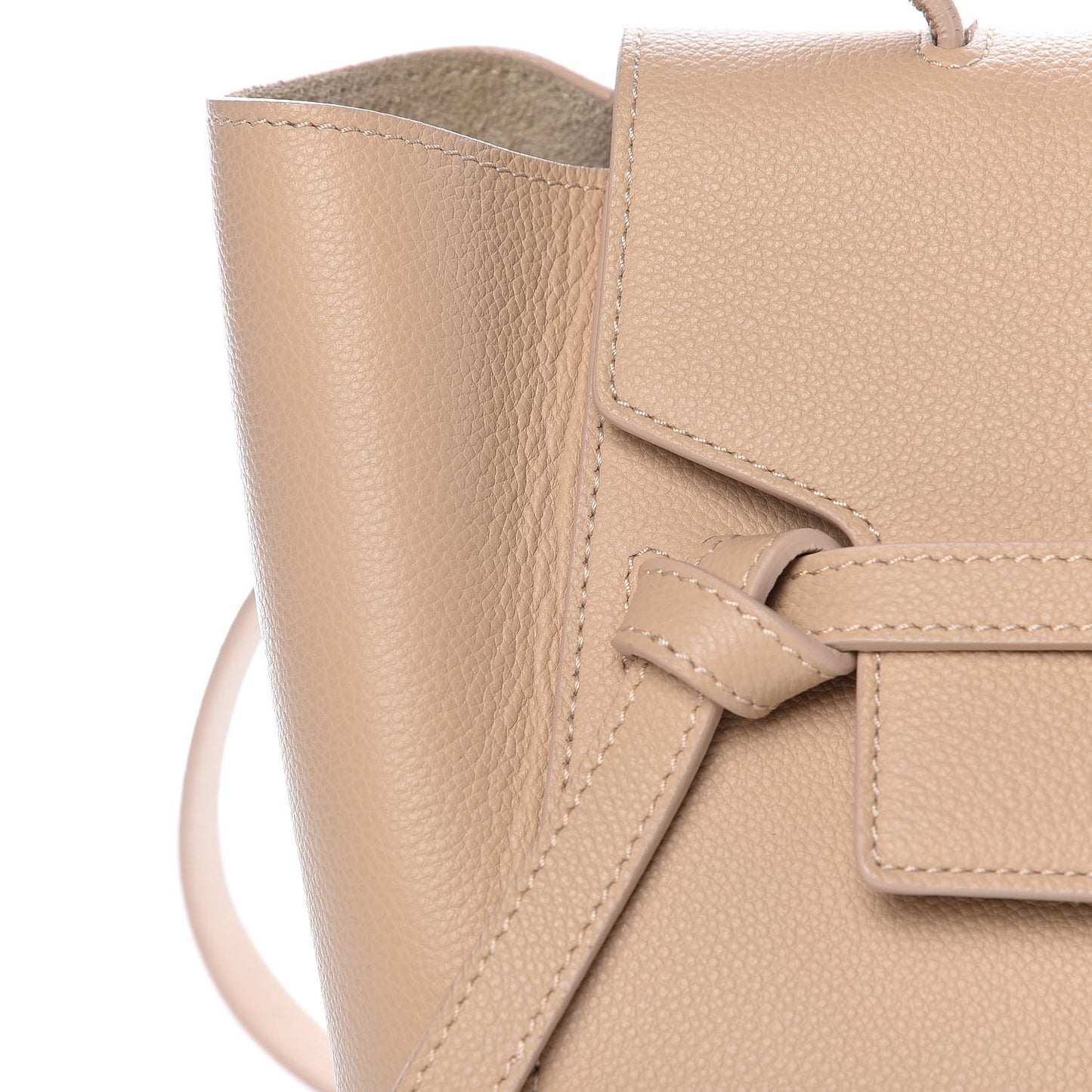 Grained Calfskin Mini Belt Bag Light Taupe