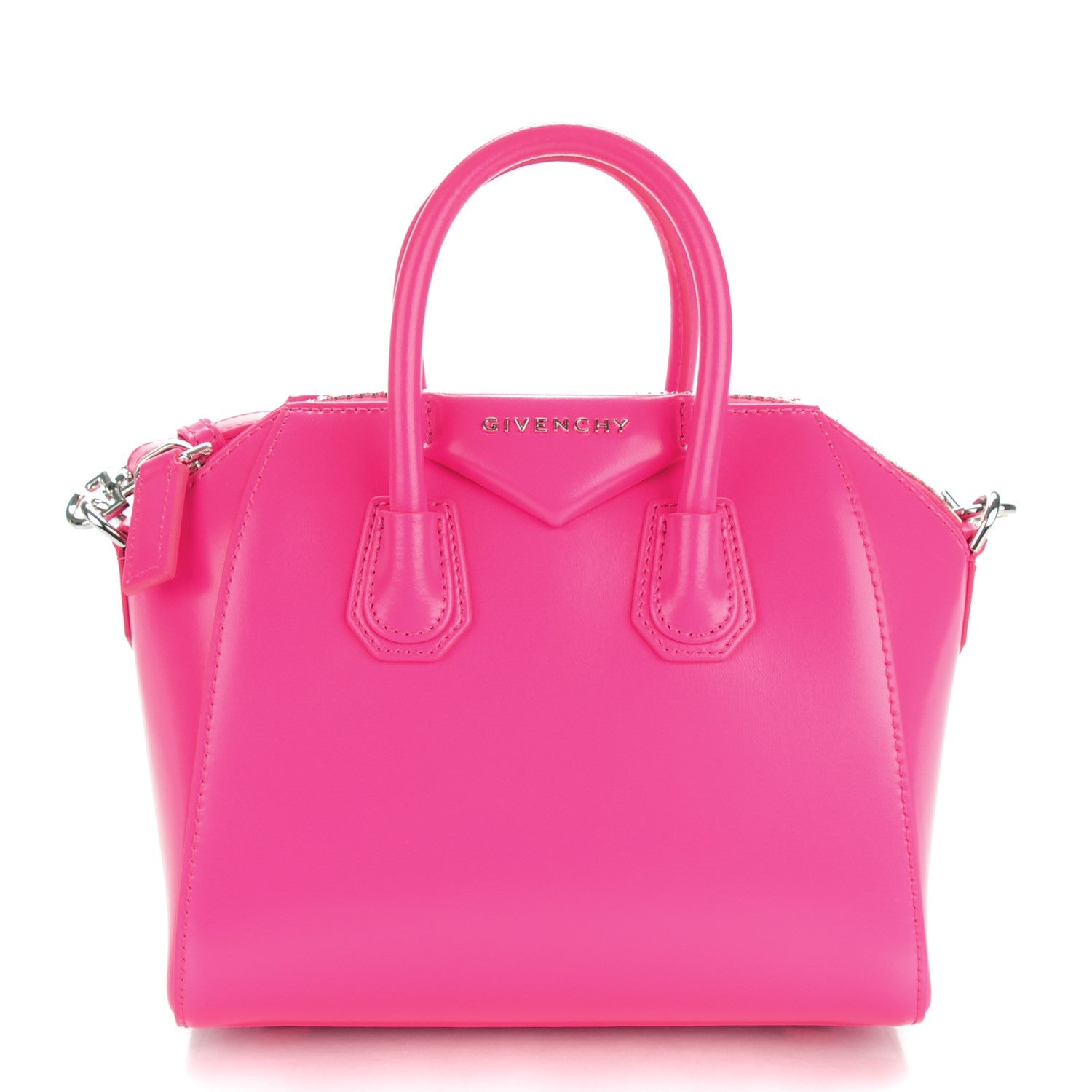Givenchy Shiny Lord Calfskin Mini Antigona Shocking Pink 1 of 7