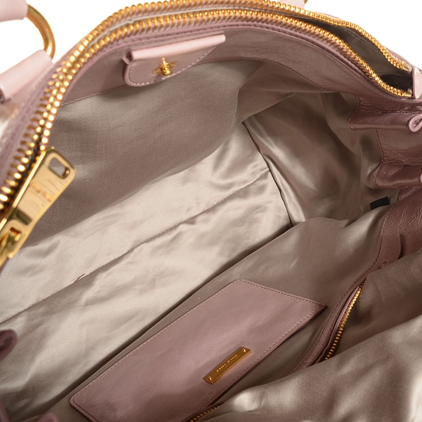 Vitello Shine Double Zip Tote Mughetto