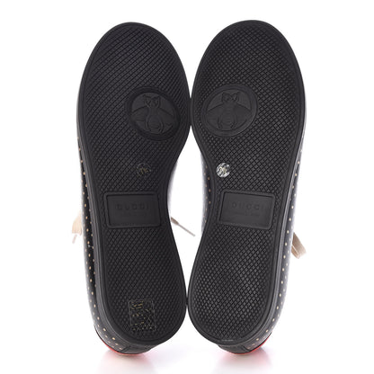 Gucci X SEGA Calfskin GUCCY Stars Mens Falacer Sneakers 7.5 Black 5 of 9