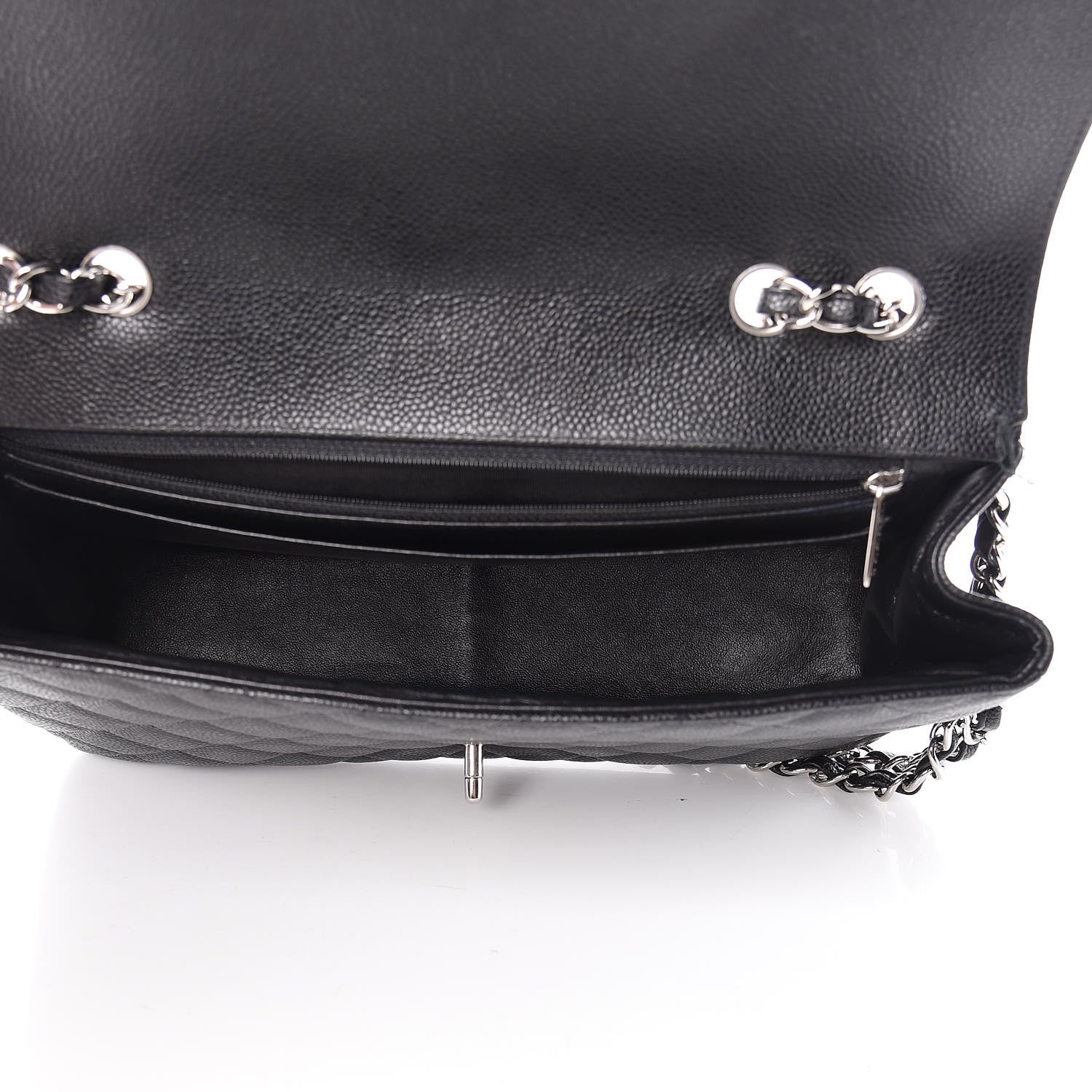Chanel Caviar Quilted Jumbo Single Flap Black 5 of 11