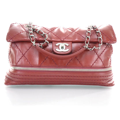 Chanel Leather Large Expandable Flap Bag Red 1 of 12