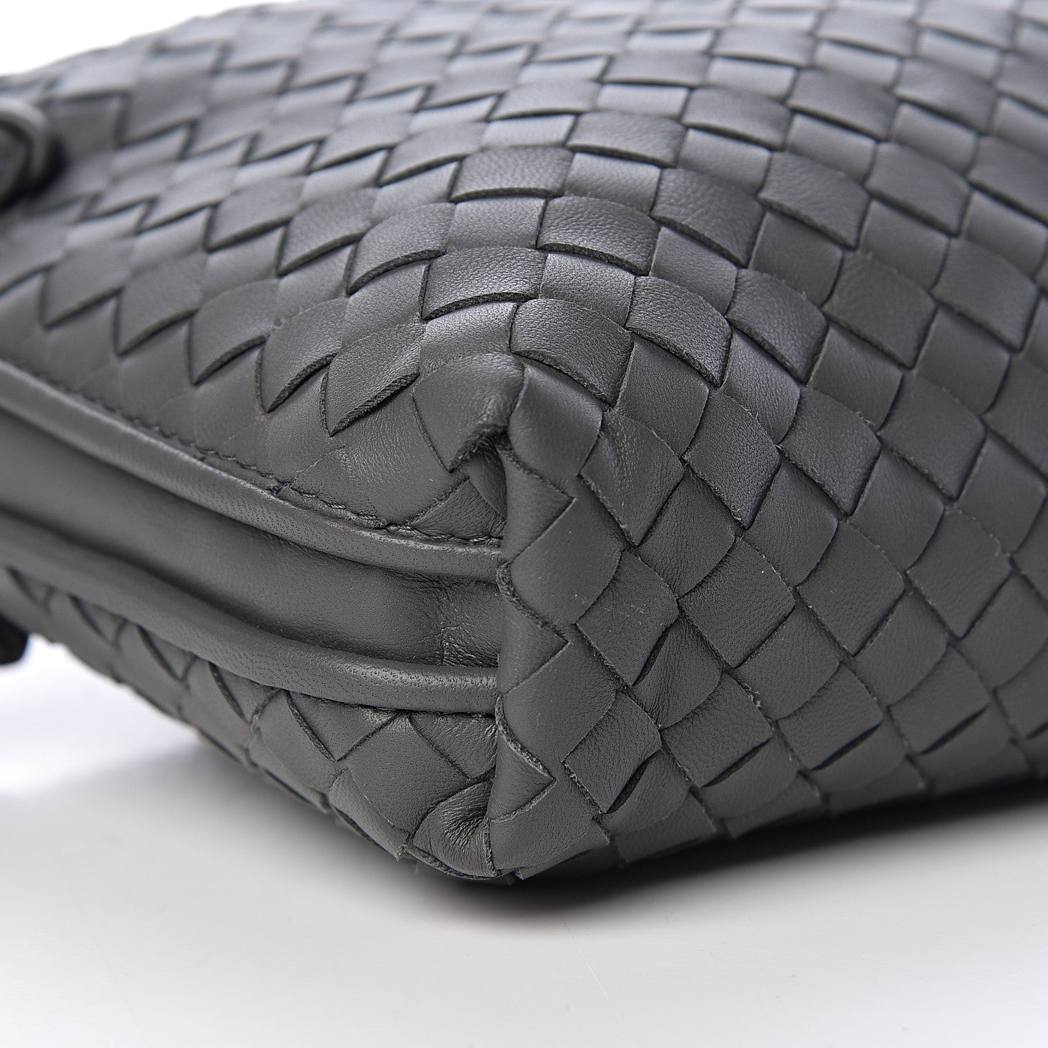Bottega Veneta Nappa Intrecciato Pillow Crossbody Messenger Light Grey 10 of 11
