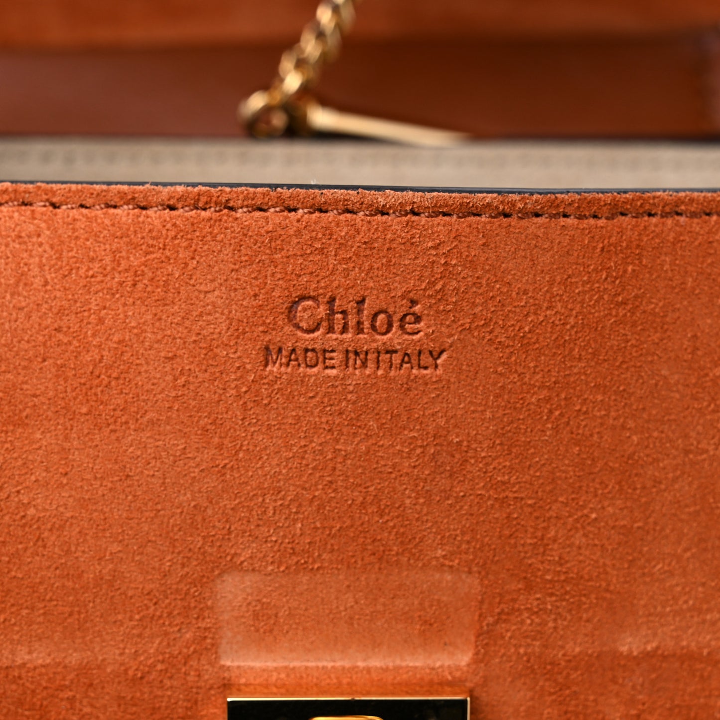 Suede Smooth Calfskin Drew Shoulder Bag Classic Tobacco
