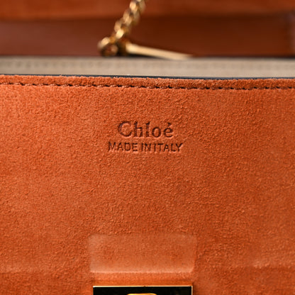 Chloe Suede Smooth Calfskin Drew Shoulder Bag Classic Tobacco 6 of 9