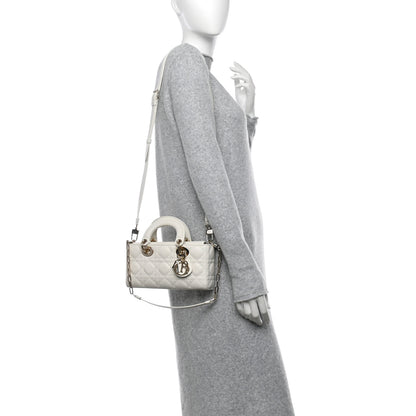 Christian Dior Lambskin Cannage Small Lady D-Joy Latte 2 of 11