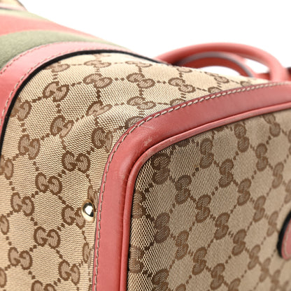 Gucci Monogram Vintage Web Medium Boston Pink 6 of 16