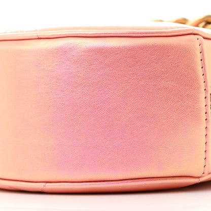 Chanel Iridescent Calfskin Quilted Chanel 19 Round Clutch With Chain Pink 10 of 10