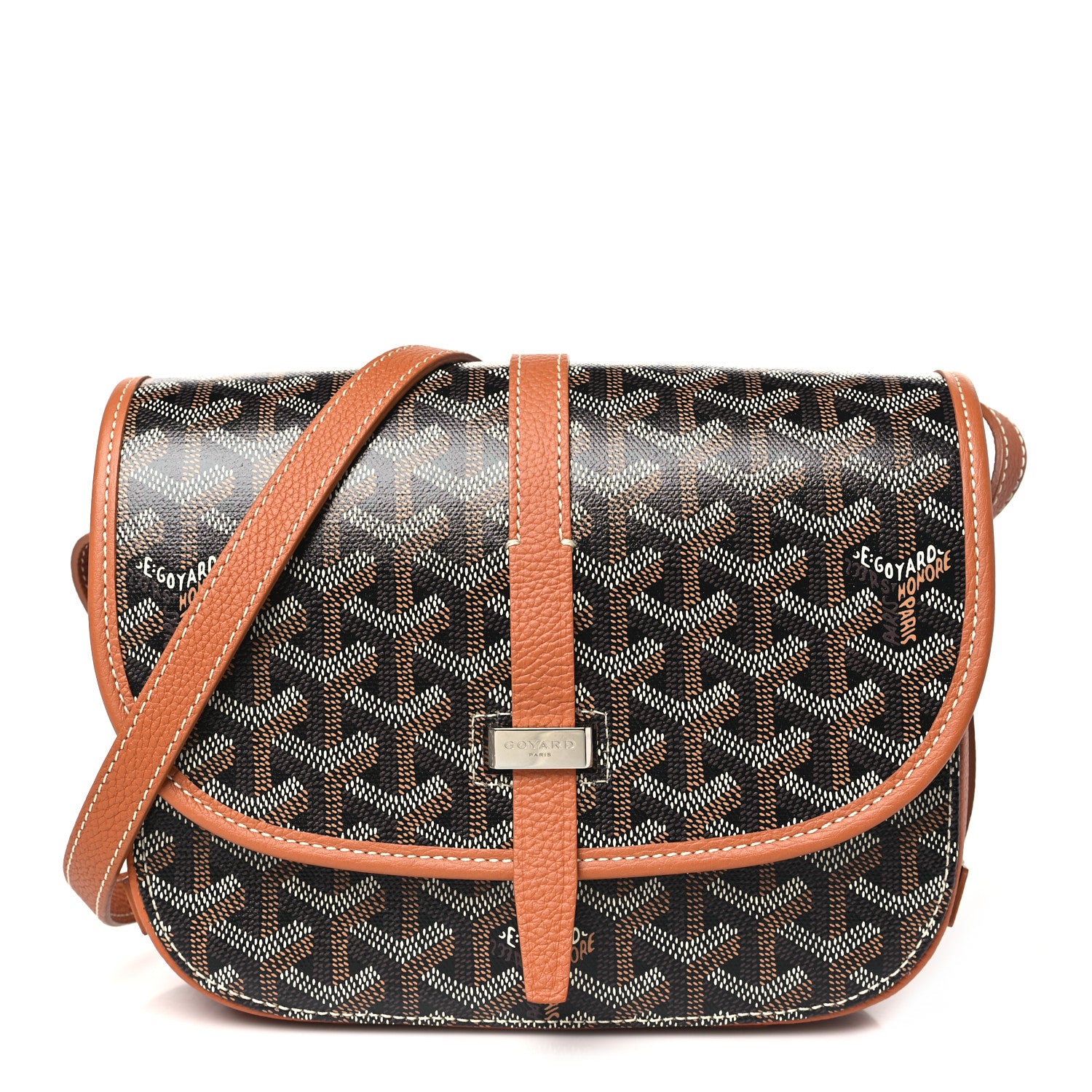Goyard Goyardine Belvedere II PM Messenger Bag Black Gold 1 of 9