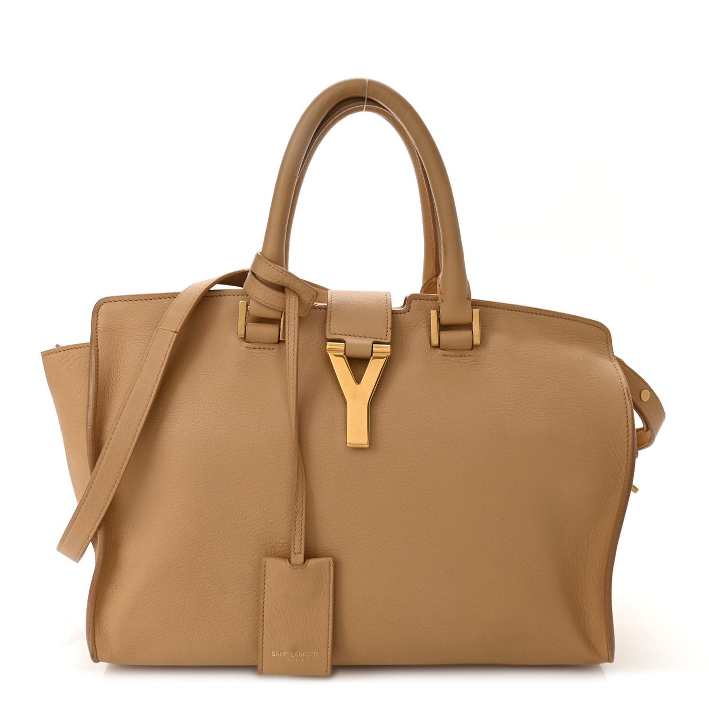 Calfskin Small Classic Y Cabas Light Beige