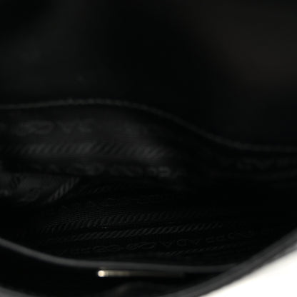 Prada Spazzolato Cleo Flap Shoulder Bag Black 4 of 8