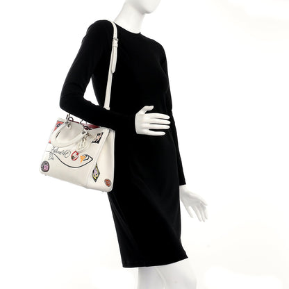 Christian Dior Calfskin Paradise Medium Diorissimo Tote White 2 of 18