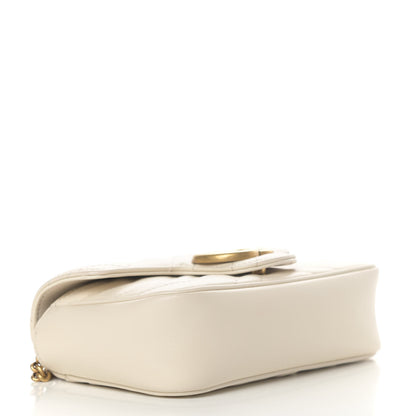 Gucci Calfskin Matelasse Super Mini GG Marmont Shoulder Bag White 4 of 10
