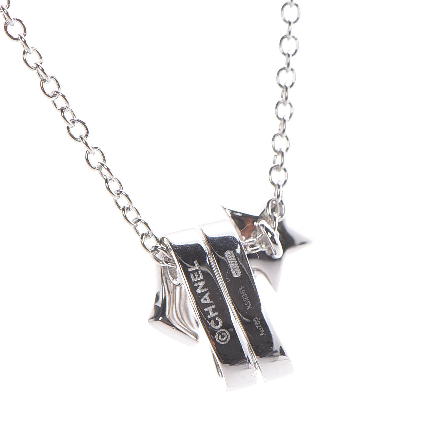 Chanel 18K White Gold Diamond Etoile Filante Pendant Necklace 6 of 8