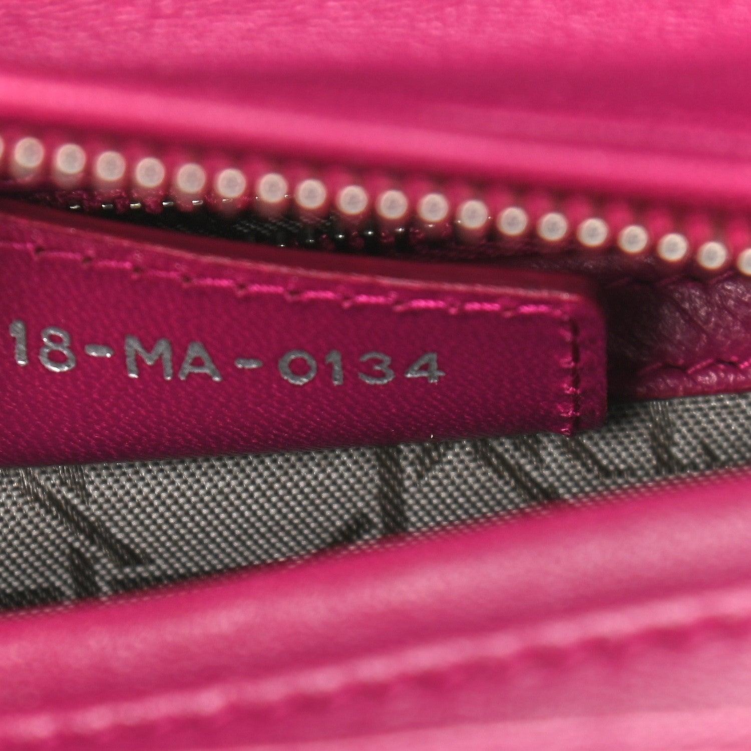 Christian Dior Lambskin Cannage Medium Lady Dior Fuchsia 7 of 9