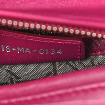 Christian Dior Lambskin Cannage Medium Lady Dior Fuchsia 7 of 9