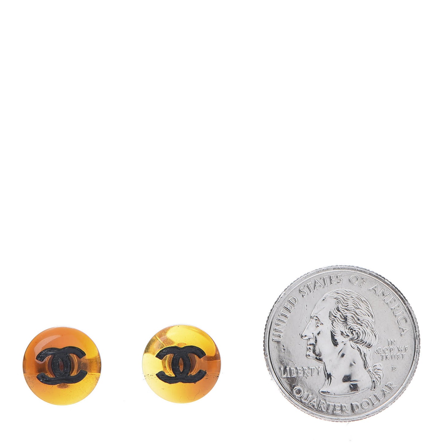 Resin CC Round Earrings