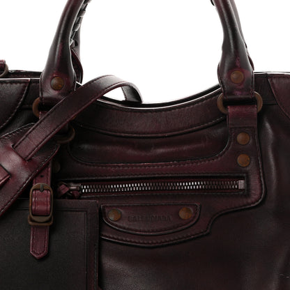 Balenciaga Used Calfskin Rust Hardware Neo Classic City Burgundy 8 of 11