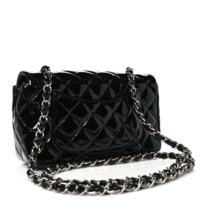 Chanel Patent Calfskin Quilted Mini Rectangular Flap Black 3 of 10