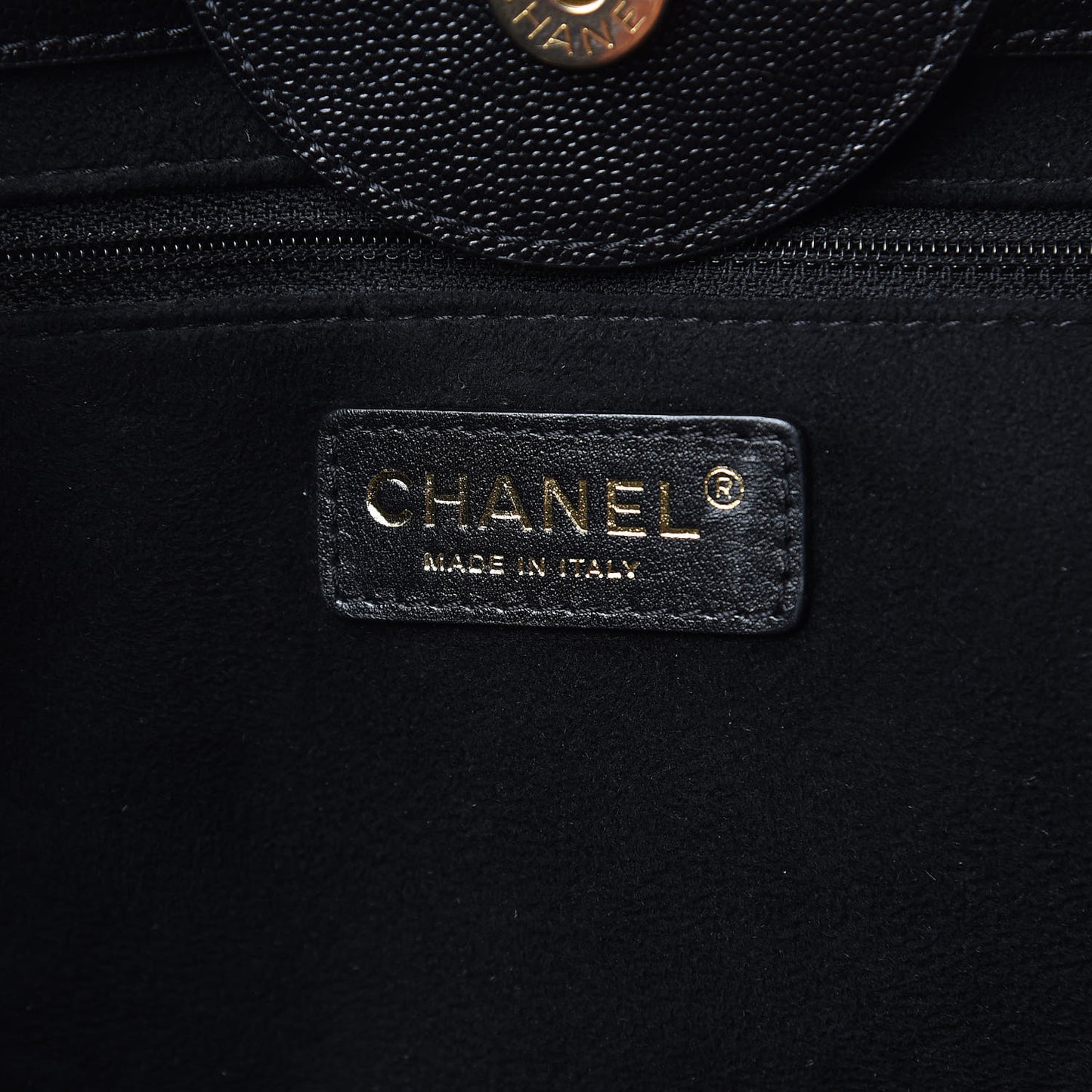 Caviar Small Studded Deauville Tote Black