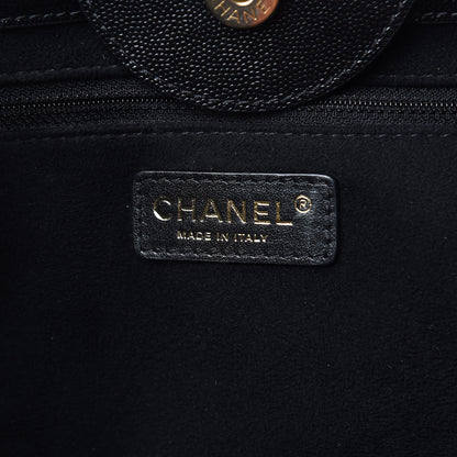 Chanel Caviar Small Studded Deauville Tote Black 7 of 11