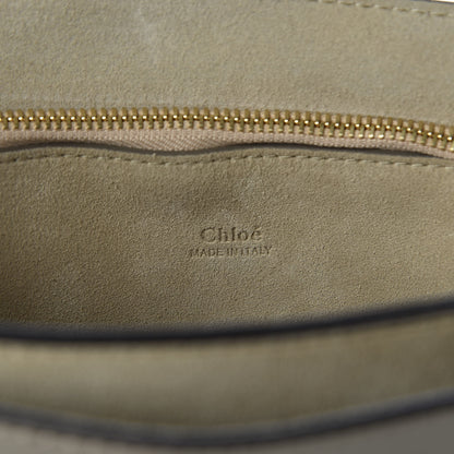 Chloe Calfskin Suede Medium Faye Shoulder Bag Motty Grey 7 of 8