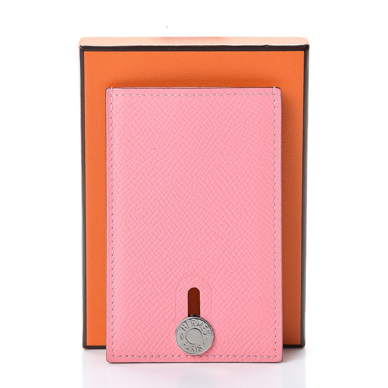Hermes Epsom Diabolo Card Holder Case Rose Confetti 8 of 8