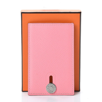 Hermes Epsom Diabolo Card Holder Case Rose Confetti 8 of 8